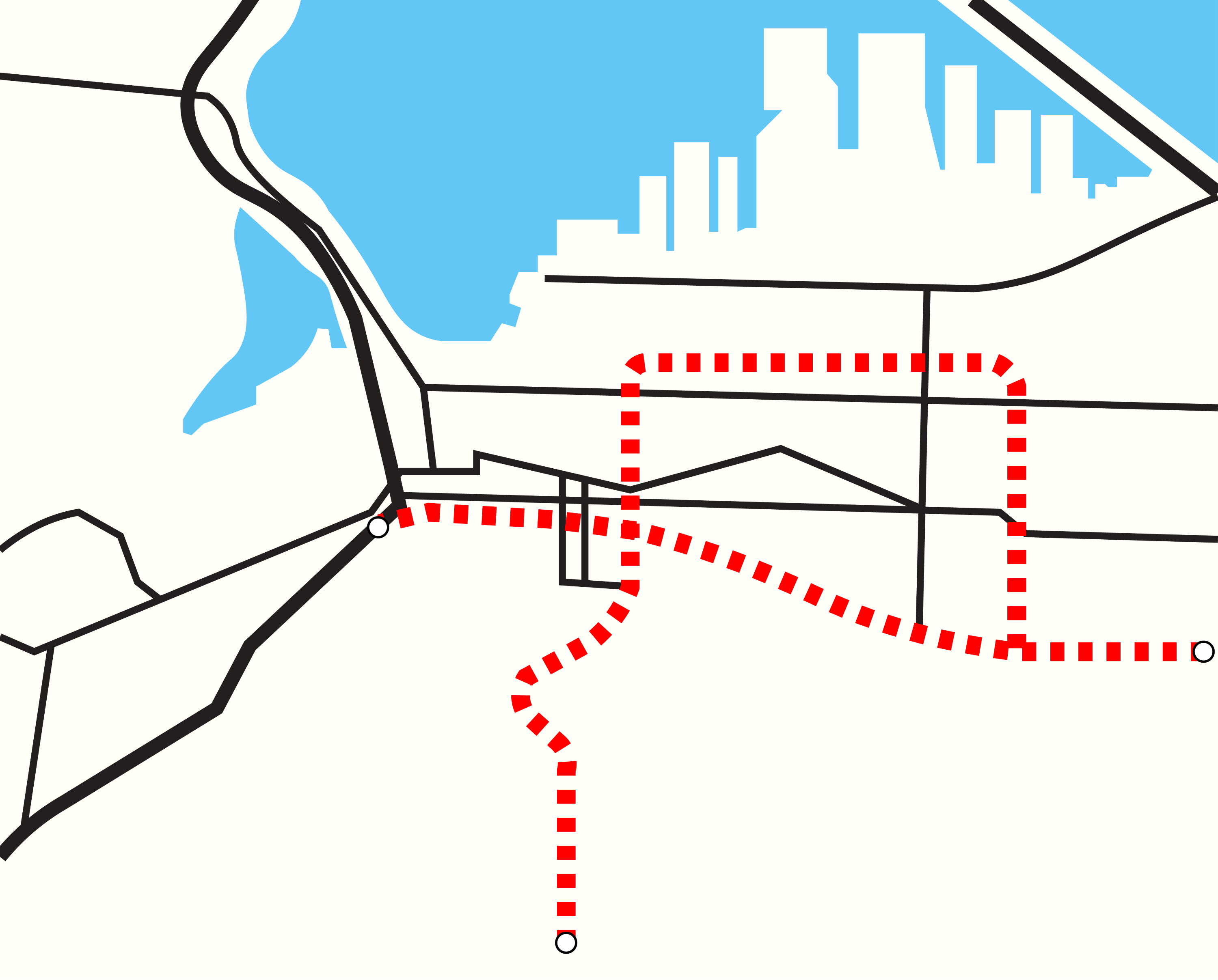 This image shows the proposed system in Hamilton. Lines would mostly follow right-of-ways of railways and hydro-corridors.